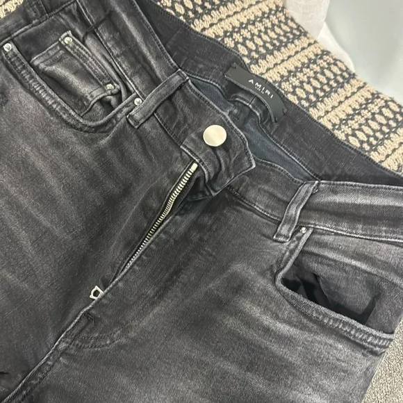 デニム・ジーパン AMIRI Woman Jeans Black PS24WDF017 FADEDBLACK SS25---amiri---